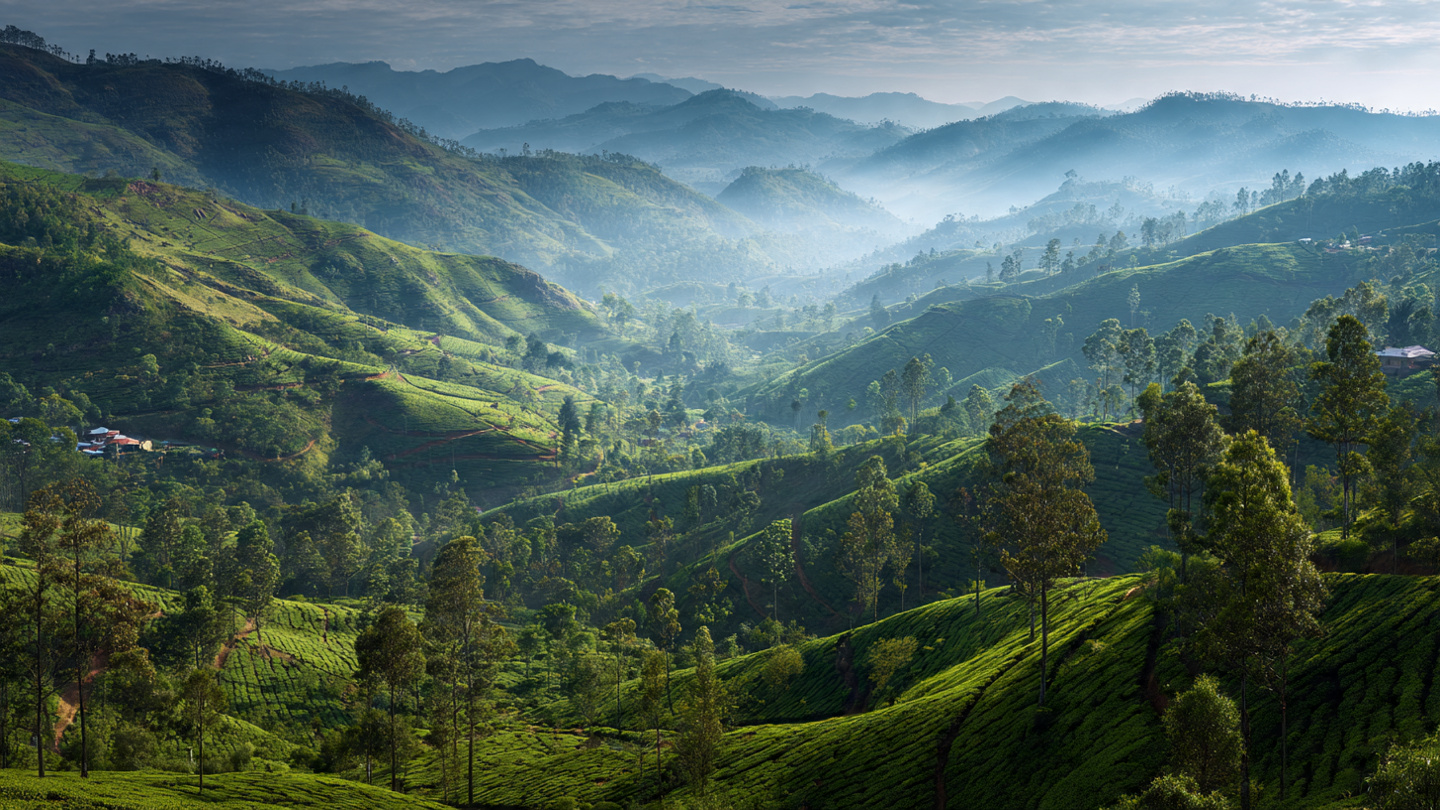 Hill country landscape in Ella, Sri Lanka